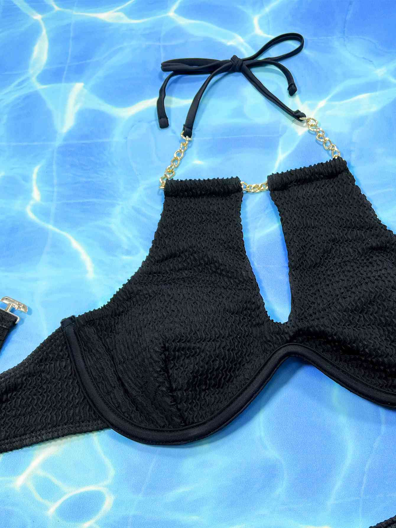 Halter Neck Chain Bikini Set